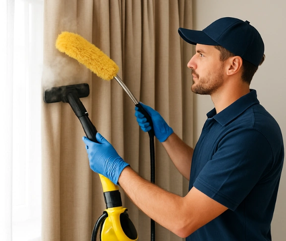 Trusted blind cleaning technician Matty Curtain Cleaning cedar-grove QLD