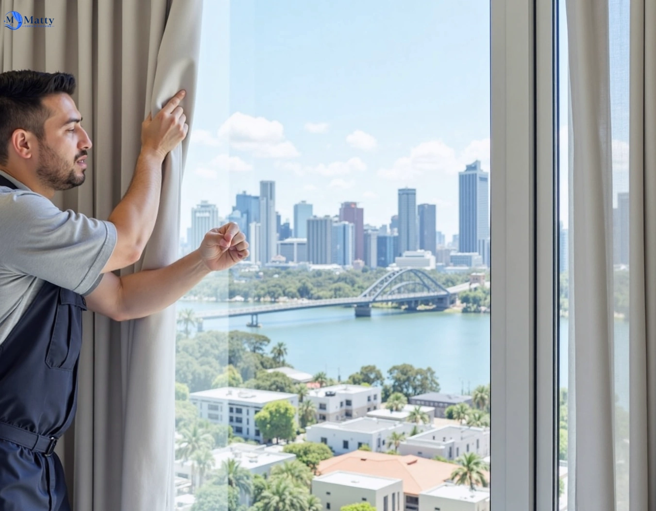Professional curtain steam cleaning service cedar-grove QLD by Matty Curtain Cleaning